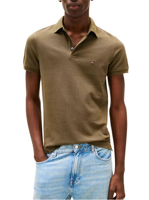 Polo uomo verde in cotone Tommy Hilfiger | MW0MW17771RBN